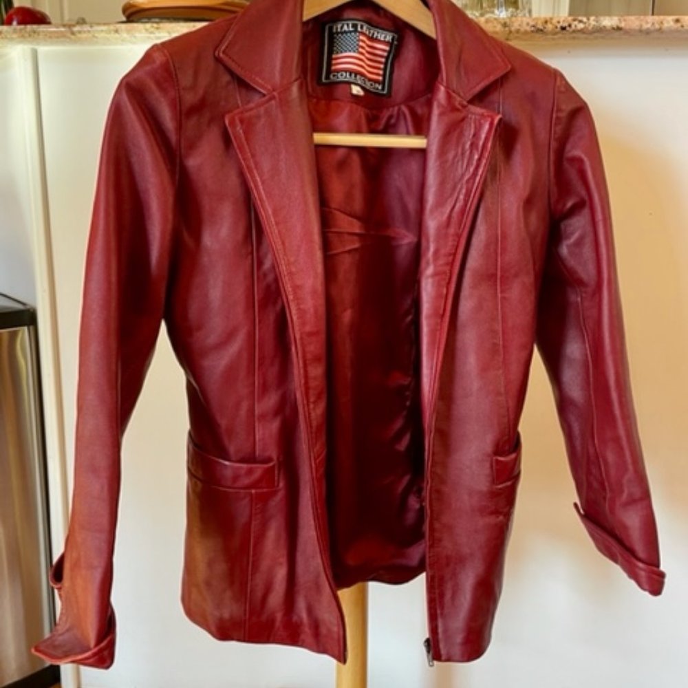 Red Leather Jacket, Ladies S